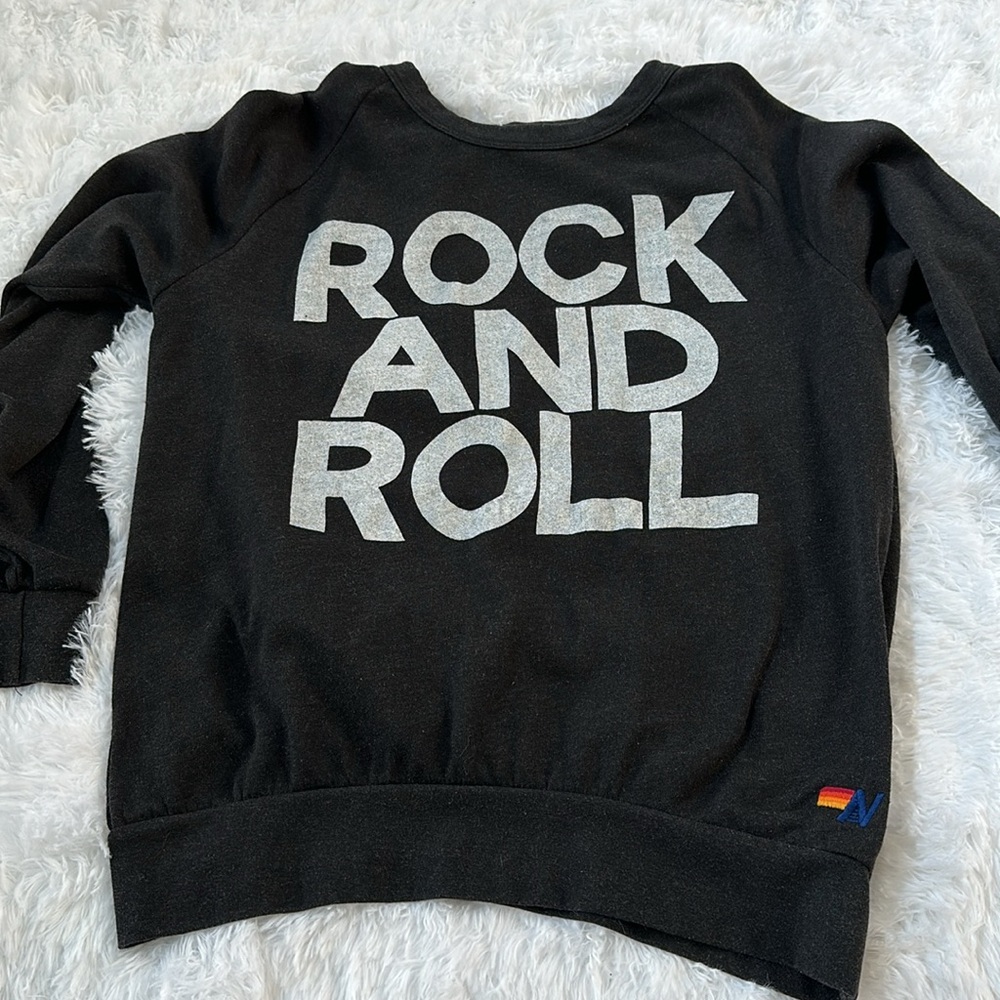 Aviator Nation Black Rock and Roll Sweatshirt